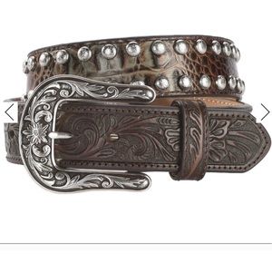 SHYANNE WOMEN'S STUDDED CROC PRINT WESTERN BELT